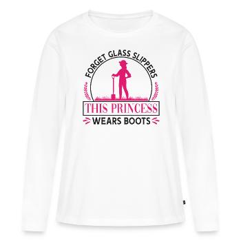Farming Farmer Forget Glass - Women's Premium Organic Long Sleeve Shirt - white - Front - Julia (174cm)