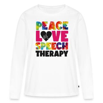 Speech Therapist Therapy Assistant - Frauen Premium Bio Langarmshirt - Weiß - Vorne - Julia (174cm)