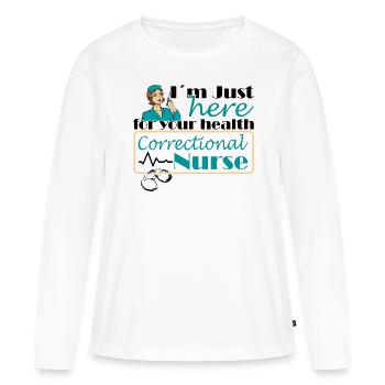 Prison nurse - Women's Premium Organic Long Sleeve Shirt - white - Front - Julia (174cm)
