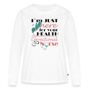 Prison nurse - Women's Premium Organic Long Sleeve Shirt - white - Front - Julia (174cm)