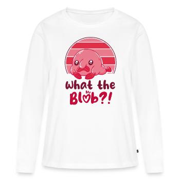 Biologiste marin Poissons d’eau profonde Blob Océan - T-shirt manches longues Premium bio Femme - blanc - Devant - Julia (174cm)