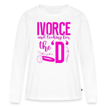 Happy Divorce Party Ivorced et - T-shirt manches longues Premium bio Femme - blanc - Devant - Julia (174cm)
