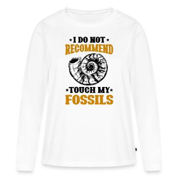 fossiles, paléontologue, collectionneur de fossiles, - T-shirt manches longues Premium bio Femme - blanc - Devant - Julia (174cm)
