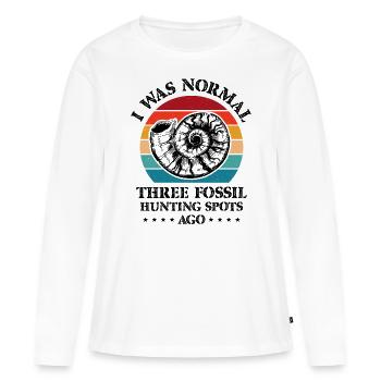 fossils, paleontologist, fossil collector, - Women's Premium Organic Long Sleeve Shirt - white - Front - Julia (174cm)