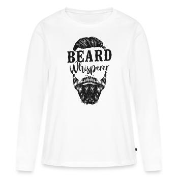 Beard Lover Bearded Man Beard - Women's Premium Organic Long Sleeve Shirt - white - Front - Julia (174cm)