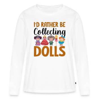 Poupée de collection Poupée en porcelaine Antique - T-shirt manches longues Premium bio Femme - blanc - Devant - Julia (174cm)