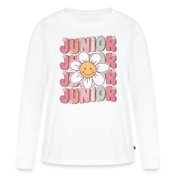 Groovy Junior 11th Grade Back To School - Women's Premium Organic Long Sleeve Shirt - white - Front - Julia (174cm)
