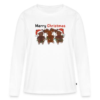 Okapi Christmas Winter Animals Okapi - Women's Premium Organic Long Sleeve Shirt - white - Front - Julia (174cm)