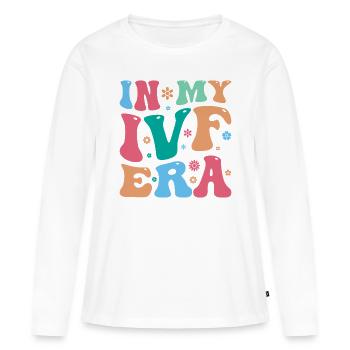 Journée de transfert de FIV de mère porteuse - T-shirt manches longues Premium bio Femme - blanc - Devant - Julia (174cm)