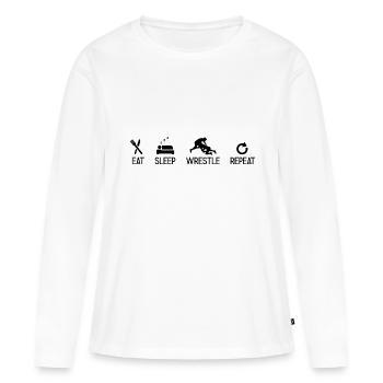 Grappling Martial Arts Wrestling - Frauen Premium Bio Langarmshirt - Weiß - Vorne - Julia (174cm)