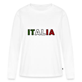 Patrie Italie - T-shirt manches longues Premium bio Femme - blanc - Devant - Julia (174cm)