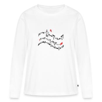 Formules mathématiques - T-shirt manches longues Premium bio Femme - blanc - Devant - Julia (174cm)