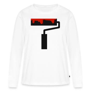 Paintbrush, painting, painting, painters and varnishers - Women's Premium Organic Long Sleeve Shirt - white - Front - Julia (174cm)