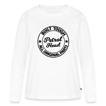 Tête d’essence - T-shirt manches longues Premium bio Femme - blanc - Devant - Julia (174cm)