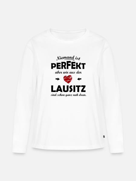 Die Lausitz - Frauen Premium Bio Langarmshirt - Weiß