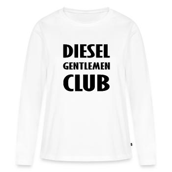Club des automobilistes - T-shirt manches longues Premium bio Femme - blanc - Devant - Julia (174cm)