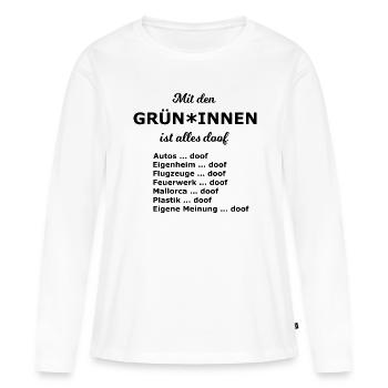 Die nächsten Wahlen kommen - Frauen Premium Bio Langarmshirt - Weiß - Vorne - Julia (174cm)