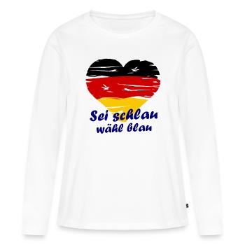 Die deutsche Wahlkampf Alternative - Frauen Premium Bio Langarmshirt - Weiß - Vorne - Julia (174cm)