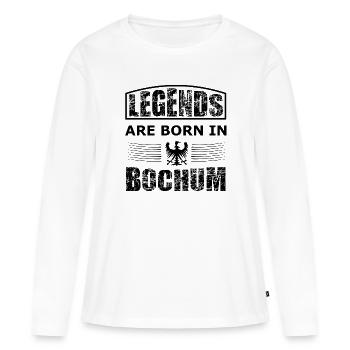 La légende de Bochum - T-shirt manches longues Premium bio Femme - blanc - Devant - Julia (174cm)