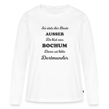 Fans de la région de la Ruhr - T-shirt manches longues Premium bio Femme - blanc - Devant - Julia (174cm)