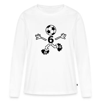 Player number six - Women's Premium Organic Long Sleeve Shirt - white - Front - Julia (174cm)