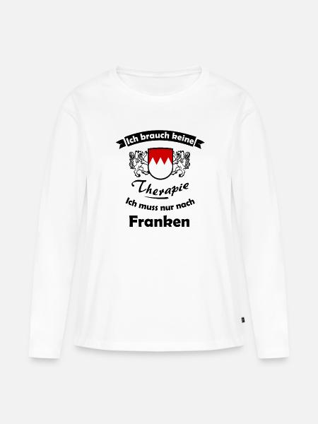 Die Therapie in Franken - Frauen Premium Bio Langarmshirt - Weiß