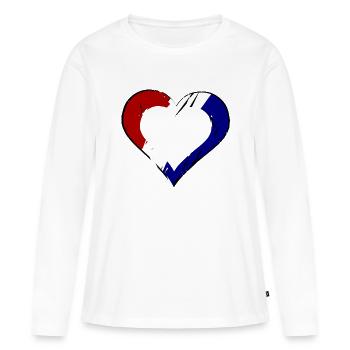L’amour néerlandais - T-shirt manches longues Premium bio Femme - blanc - Devant - Julia (174cm)
