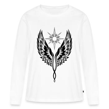 Engelsflügel Engel Flügel Erzengel - Frauen Premium Bio Langarmshirt - Weiß - Vorne - Julia (174cm)
