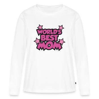 Die beste Mutter der Welt - Frauen Premium Bio Langarmshirt - Weiß - Vorne - Julia (174cm)