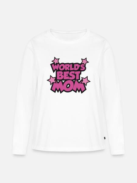 Die beste Mutter der Welt - Frauen Premium Bio Langarmshirt - Weiß