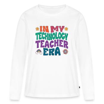 in my technology teacher era - Women's Premium Organic Long Sleeve Shirt - white - Front - Julia (174cm)