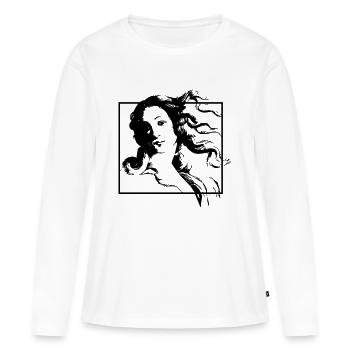 Venus - Frauen Premium Bio Langarmshirt - Weiß - Vorne - Julia (174cm)