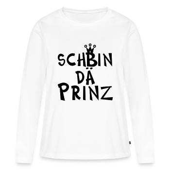 Prinz - Frauen Premium Bio Langarmshirt - Weiß - Vorne - Julia (174cm)