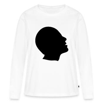 tete profil head profile1 - T-shirt manches longues Premium bio Femme - blanc - Devant - Julia (174cm)
