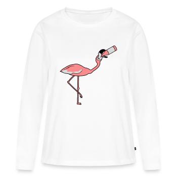 boire de l'alcool bière bouteille soif alcool fête fe - T-shirt manches longues Premium bio Femme - blanc - Devant - Julia (174cm)