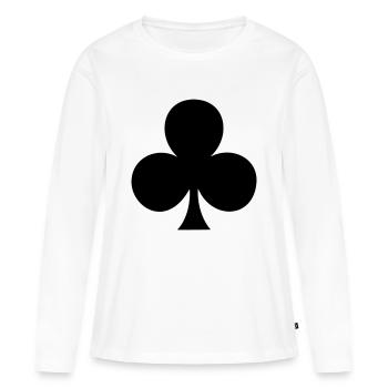chance - T-shirt manches longues Premium bio Femme - blanc - Devant - Julia (174cm)