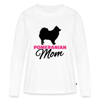 Spitz - Frauen Premium Bio Langarmshirt - Weiß - Vorne - Julia (174cm)