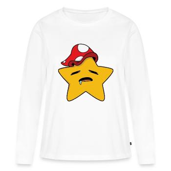 Star Dormir - T-shirt manches longues Premium bio Femme - blanc - Devant - Julia (174cm)