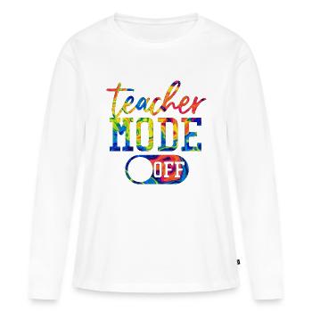 Enseignant, école primaire, enseignement primaire, diplôme d’enseignant - T-shirt manches longues Premium bio Femme - blanc - Devant - Julia (174cm)