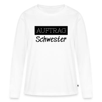 Commander Sister Family Funny Gift - T-shirt manches longues Premium bio Femme - blanc - Devant - Julia (174cm)