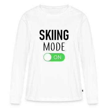 Mode ski activé - Ski - Ski - Itinéraire - T-shirt manches longues Premium bio Femme - blanc - Devant - Julia (174cm)