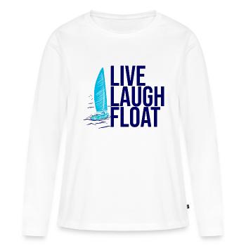 Segelboot Kapitän Spruch Zum Segeln - Frauen Premium Bio Langarmshirt - Weiß - Vorne - Julia (174cm)