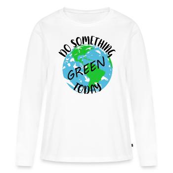 Naturschutz Klima Naturschützer Meer - Frauen Premium Bio Langarmshirt - Weiß - Vorne - Julia (174cm)