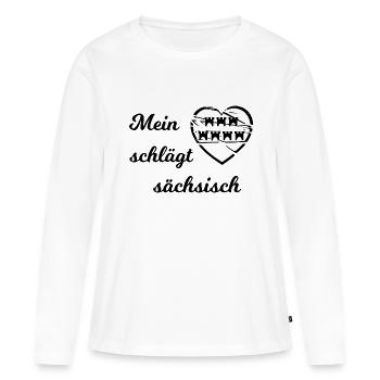 Les Saxons de Transylvanie - T-shirt manches longues Premium bio Femme - blanc - Devant - Julia (174cm)