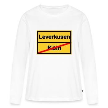 Les fans de Leverkusen - T-shirt manches longues Premium bio Femme - blanc - Devant - Julia (174cm)