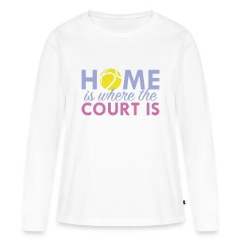 Home Is Where The Court Is - Women's Premium Organic Long Sleeve Shirt - white - Front - Julia (174cm)