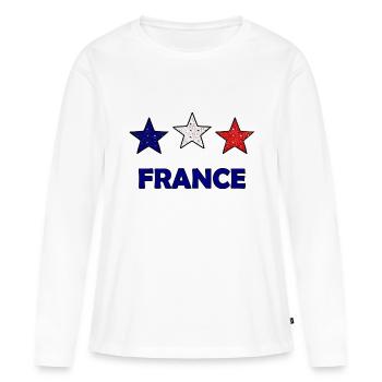 The French - Women's Premium Organic Long Sleeve Shirt - white - Front - Julia (174cm)