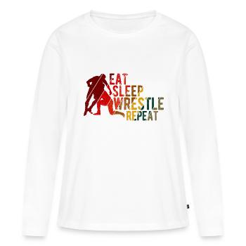 Grappling Martial Arts Wrestling - Frauen Premium Bio Langarmshirt - Weiß - Vorne - Julia (174cm)