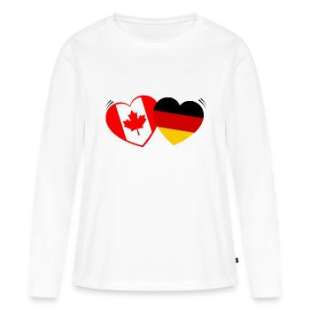 Le partenariat germano-canadien - T-shirt manches longues Premium bio Femme - blanc - Devant - Julia (174cm)