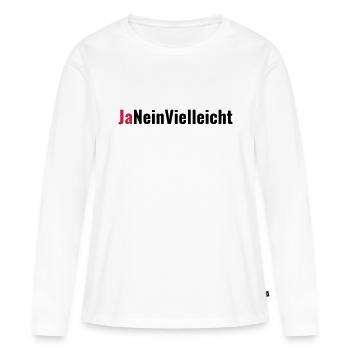 Yes No Maybe Marriage Proposal Gift - Women's Premium Organic Long Sleeve Shirt - white - Front - Julia (174cm)